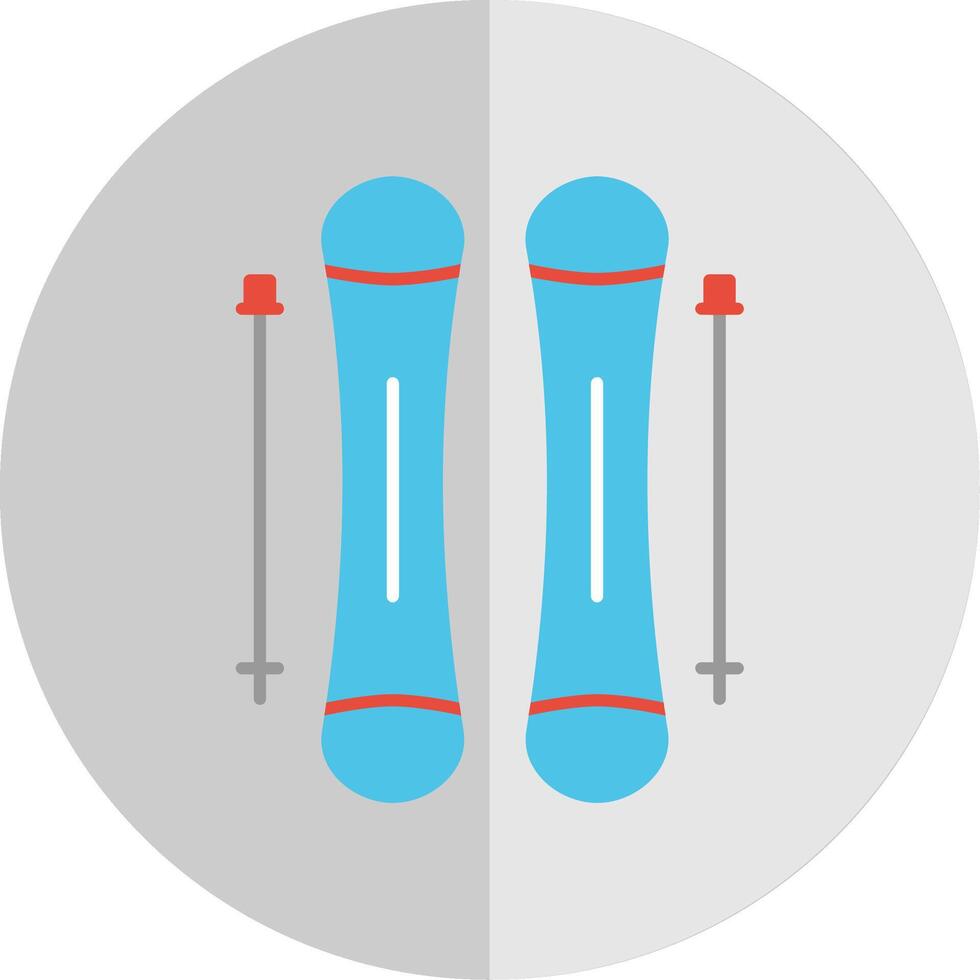 ski plat échelle icône vecteur