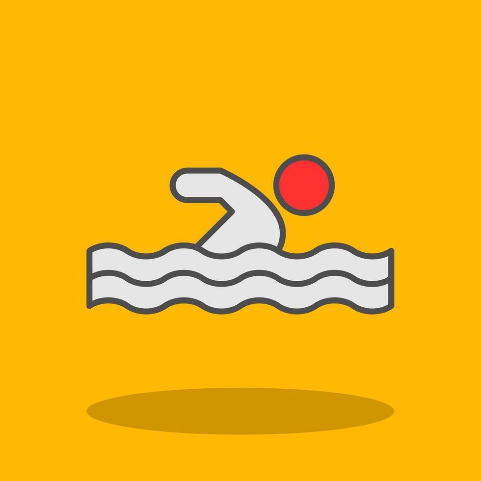 nager rempli ombre icône vecteur