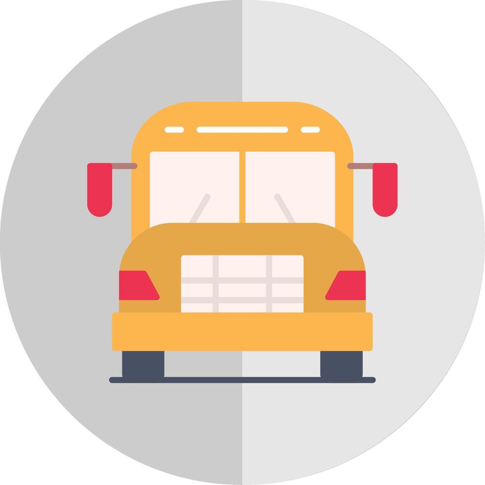 école autobus plat échelle icône vecteur