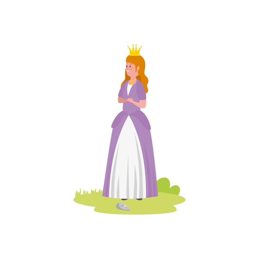 personnage d'avatar de conte de fées belle princesse vecteur