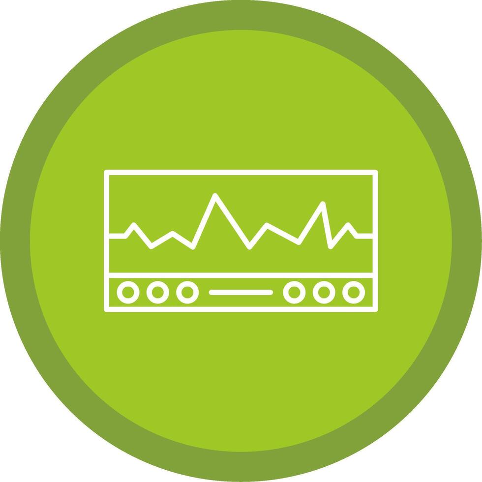 ekg ligne multi cercle icône vecteur