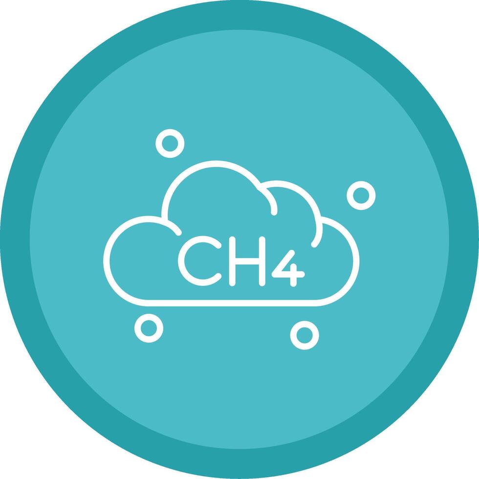 méthane ligne multi cercle icône vecteur