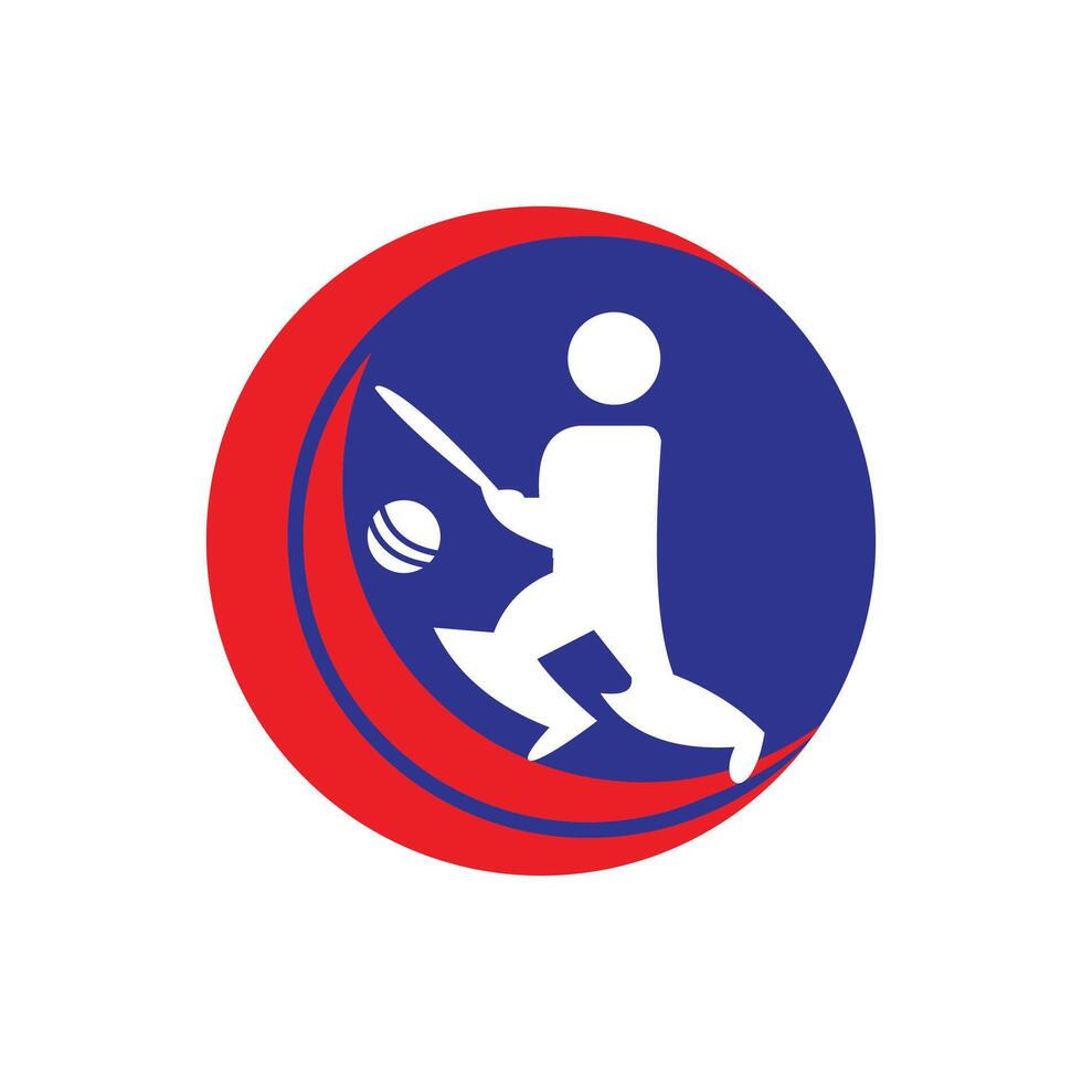 création de logo de cricket vecteur