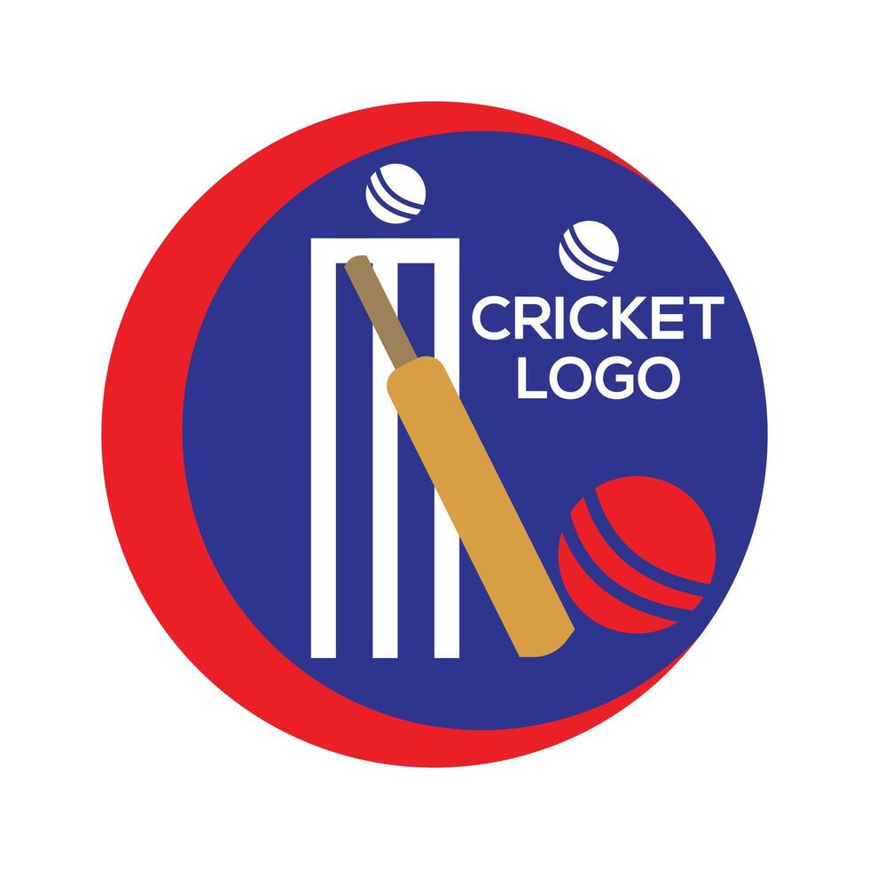 création de logo de cricket vecteur