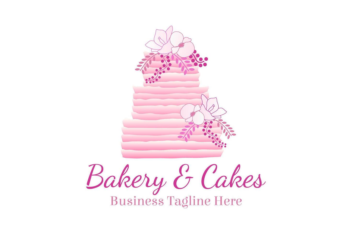 rose logo conception avec une gâteau vecteur
