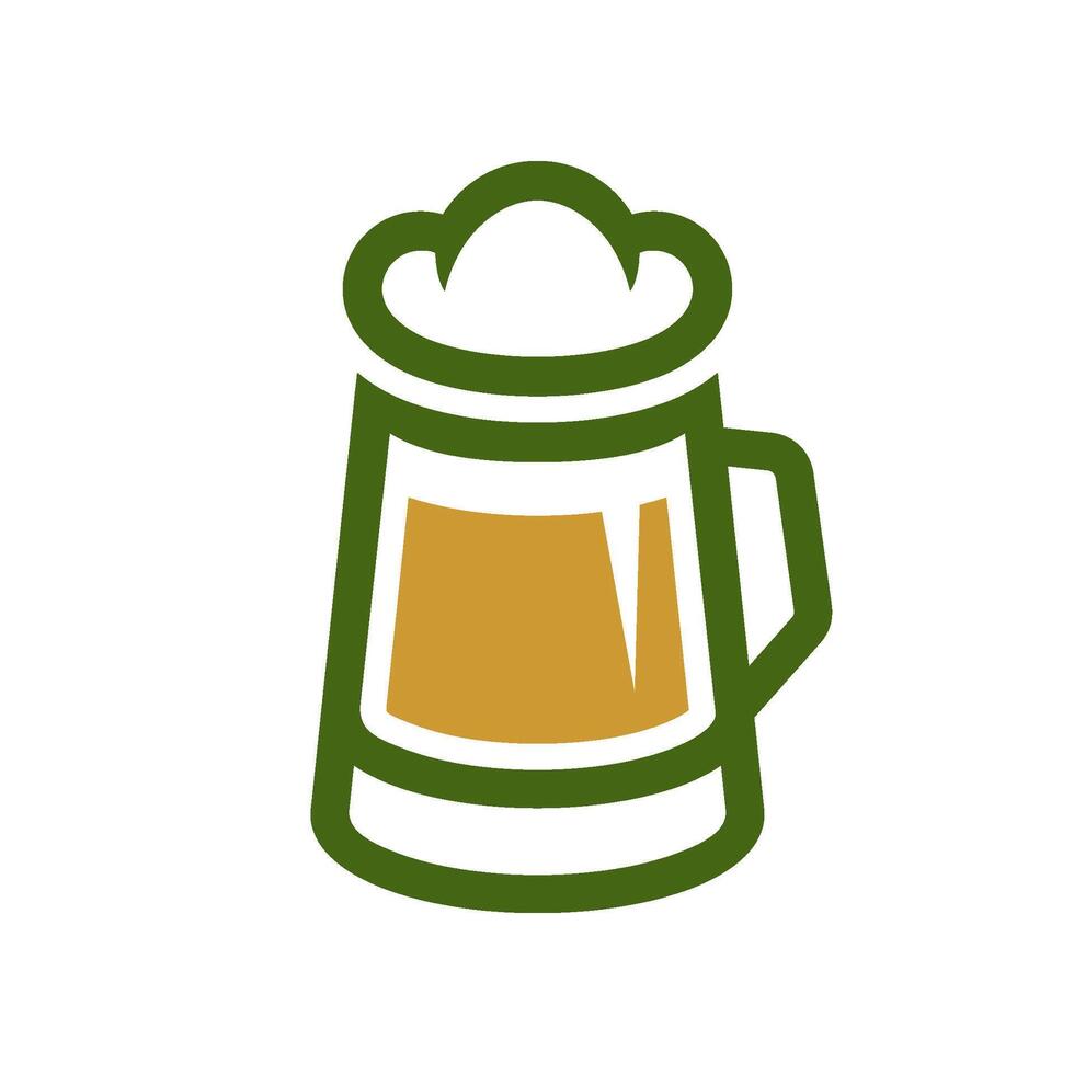 st patrick's journée irlandais Bière agresser mousseux malt ale de l'alcool boisson ancien icône linéaire vecteur
