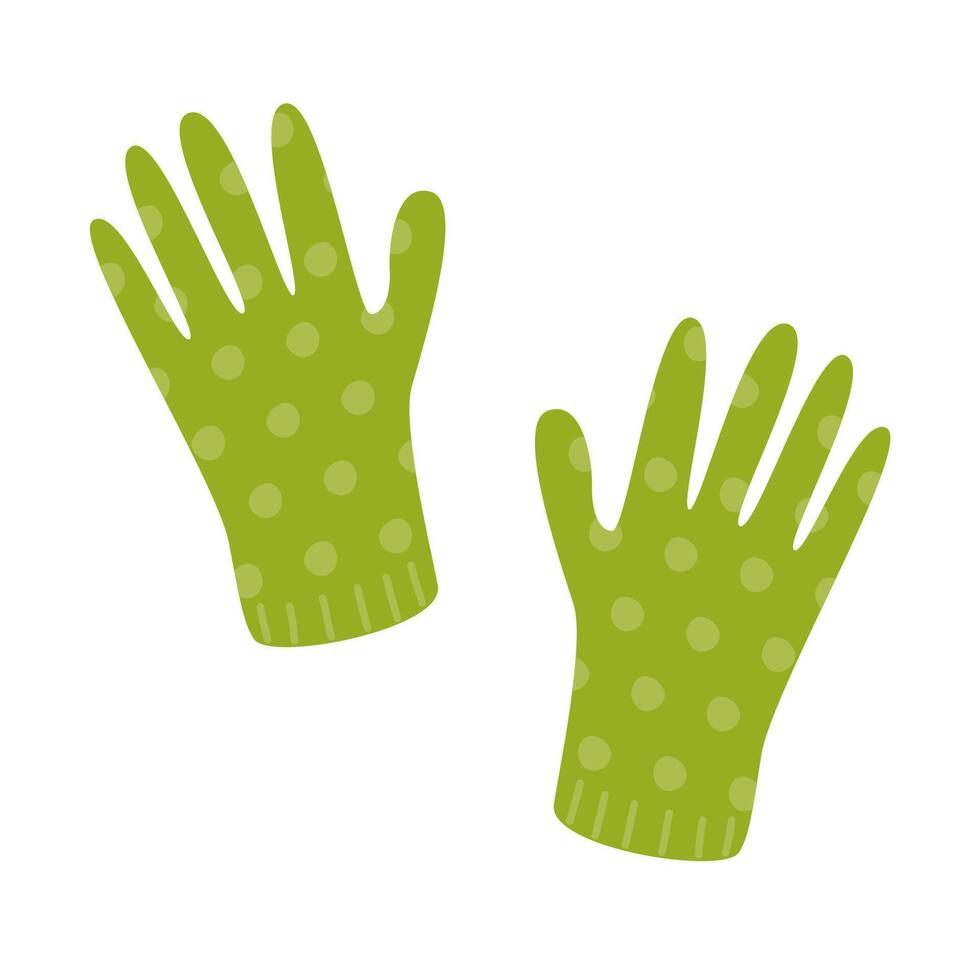 une paire de gants pour jardinage, nettoyage, main protection. vecteur