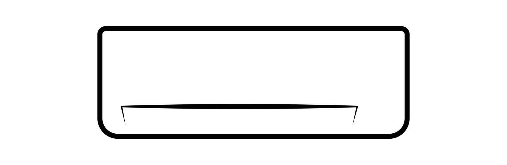 air Conditionneur icône plat conception. ac ligne art illustration.air Conditionneur, ligne art , plat icône conception, illustration vecteur