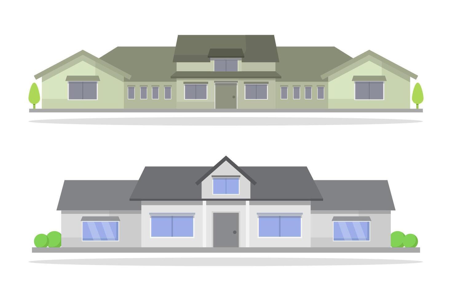 Maisons illustré sur une blanc Contexte vecteur