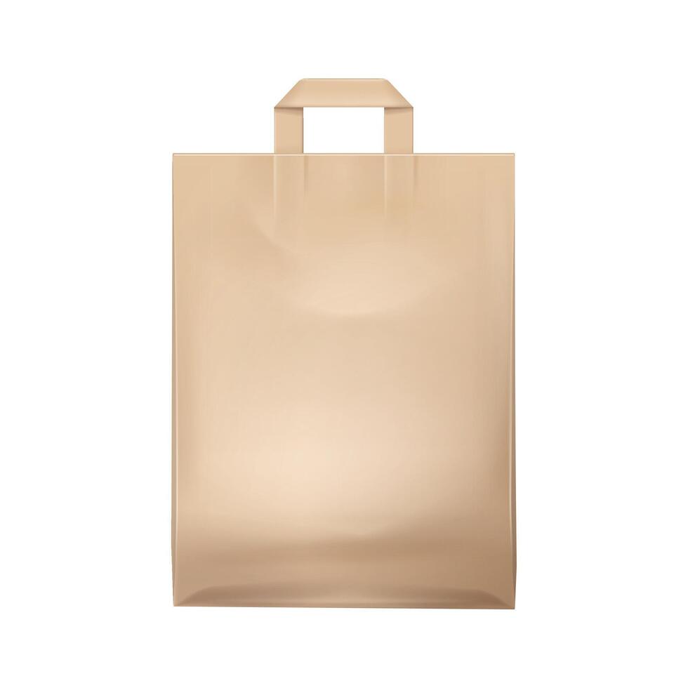 papier sac maquettes de achats cadeaux et nourriture paquets réaliste conception blanc marron et noir vecteur
