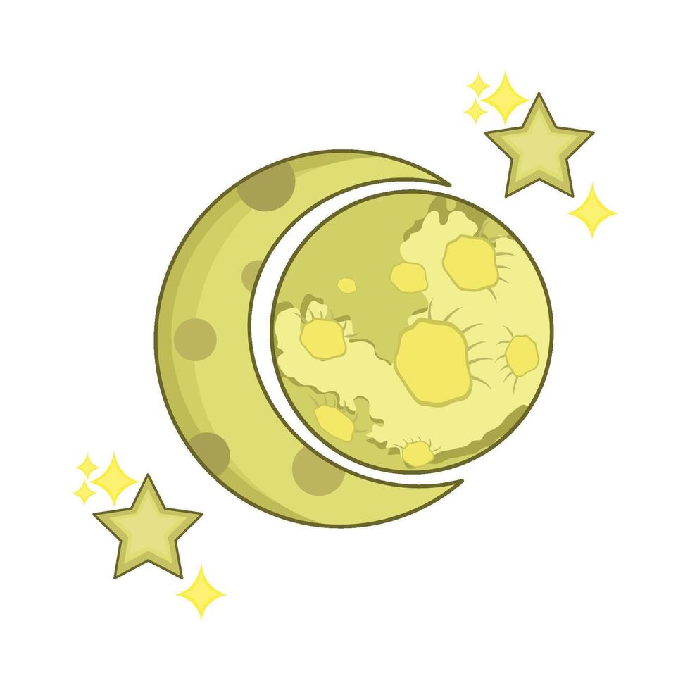illustration de lune vecteur