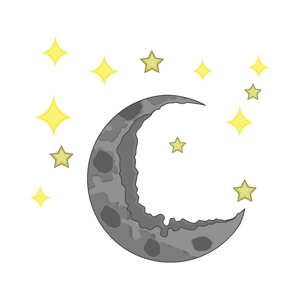 illustration de la lune et des étoiles vecteur