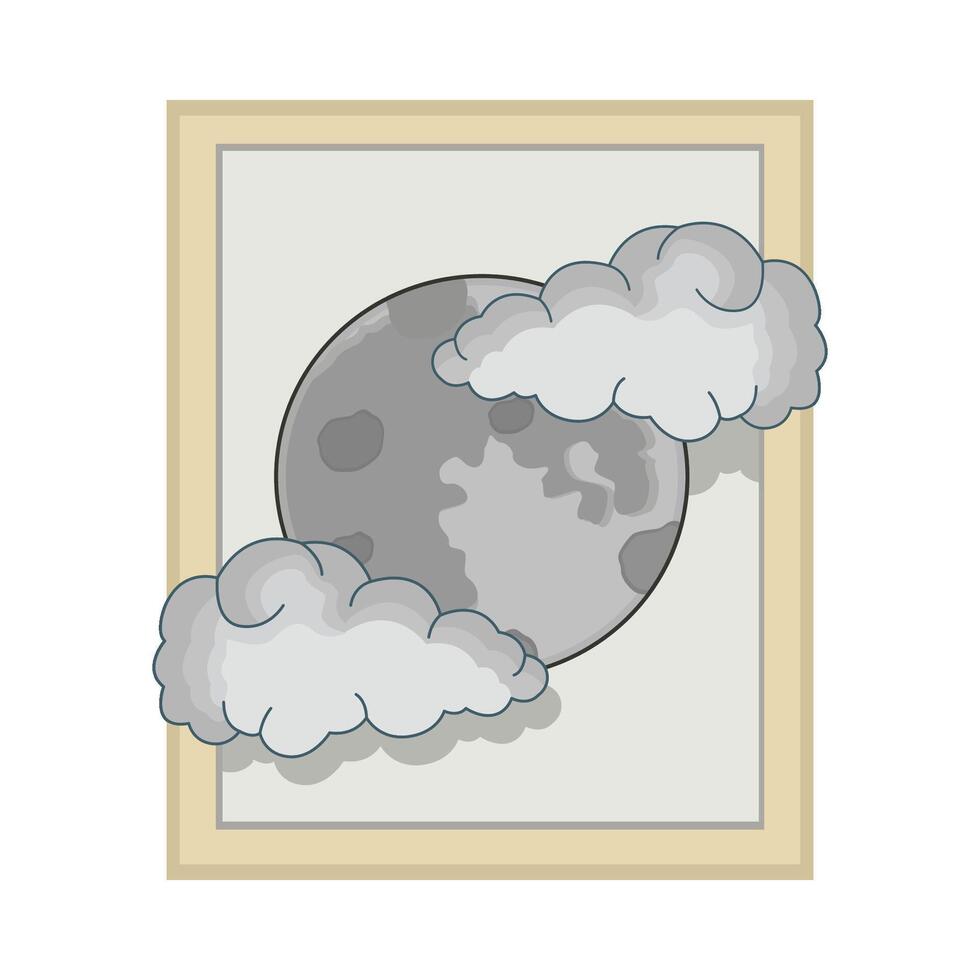 illustration de lune vecteur