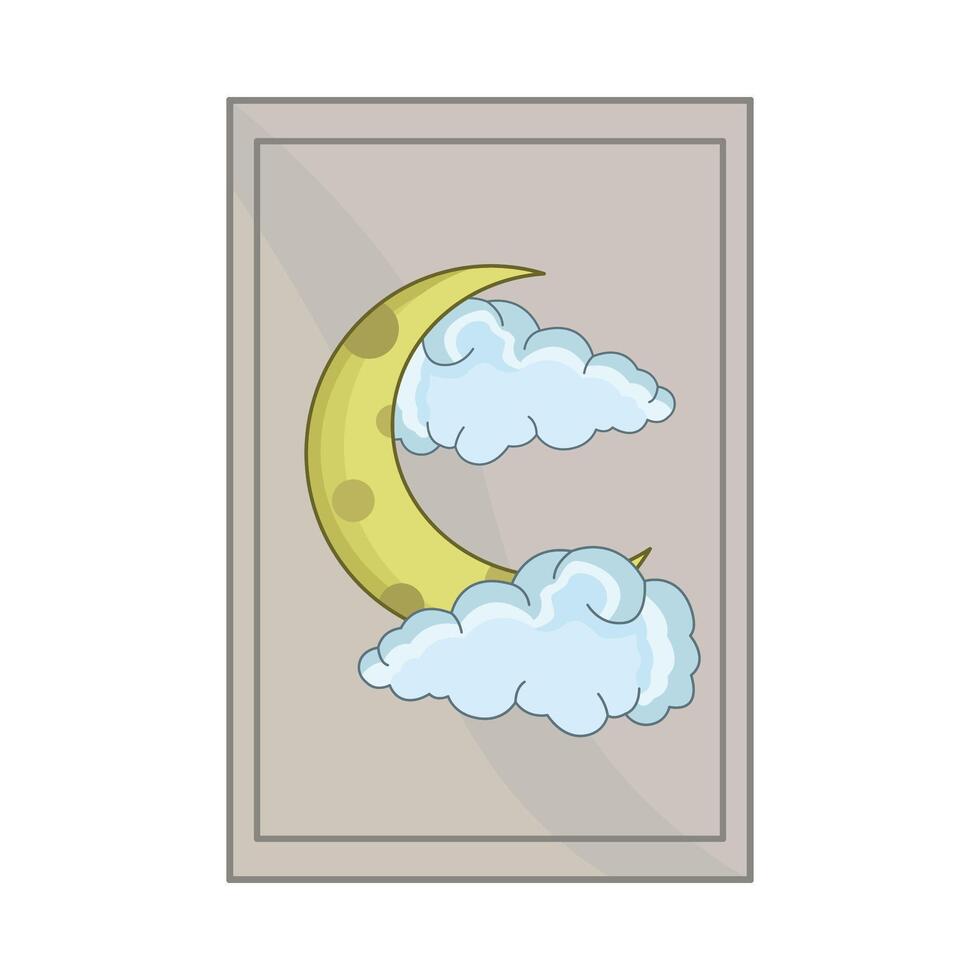 illustration de croissant lune vecteur