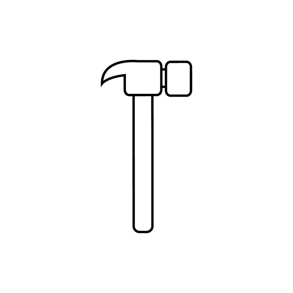 marteau icône. réparation illustration signe. outil symbole ou logo. vecteur
