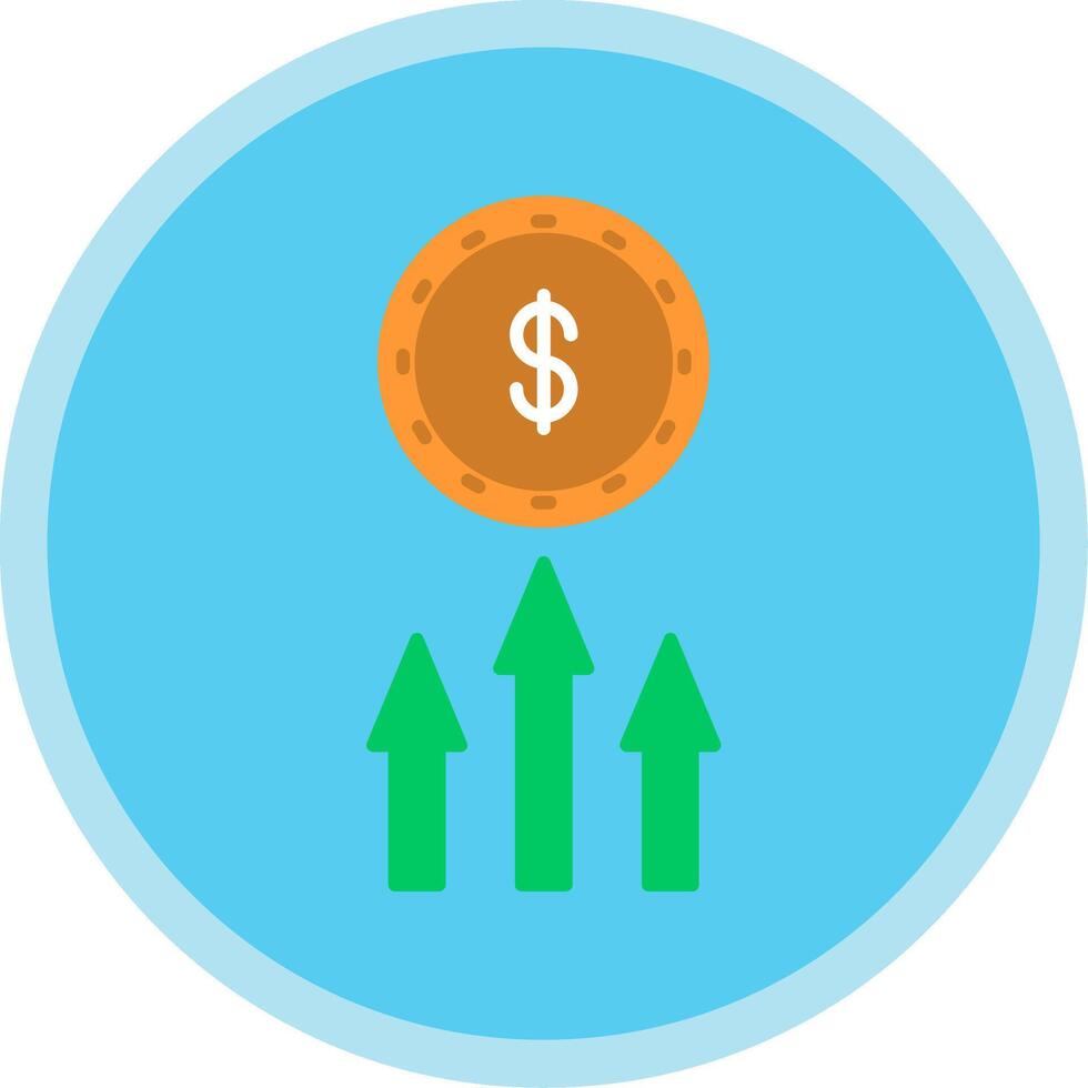 le revenu plat multi cercle icône vecteur