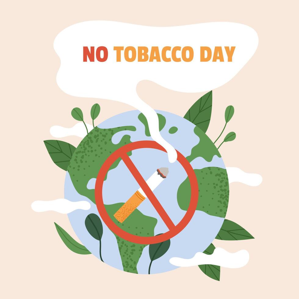 affiche de la journée mondiale sans tabac vecteur
