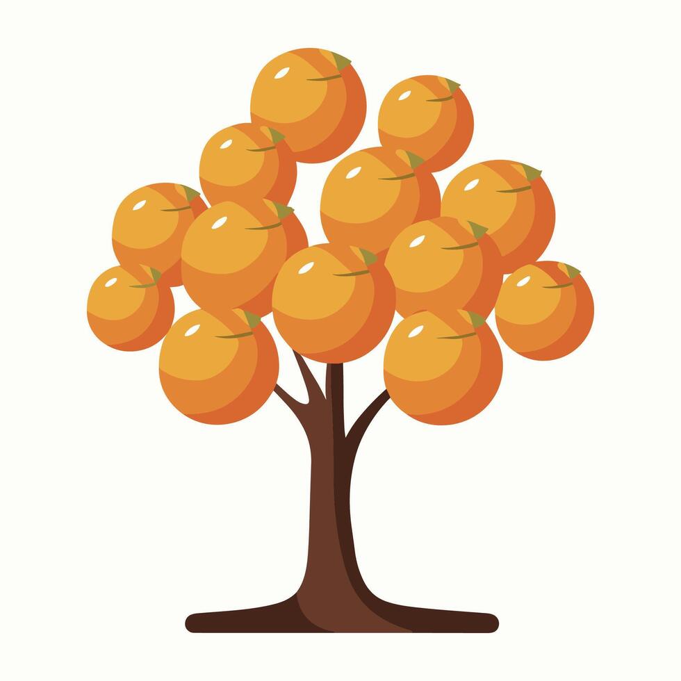 Orange arbre illustration vecteur