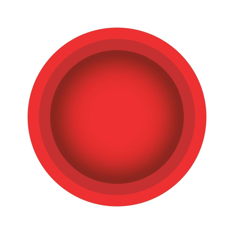 logo du bouton rouge. illustration vectorielle au design plat vecteur