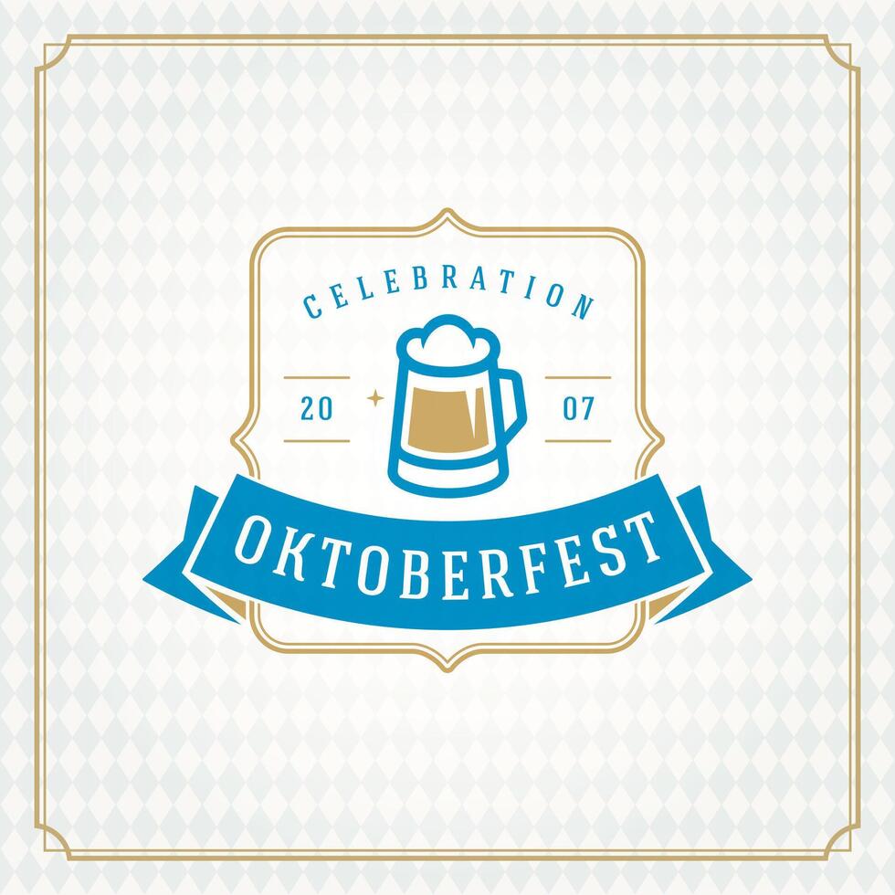 oktoberfest Bière Festival fête ancien salutation carte ou affiche vecteur