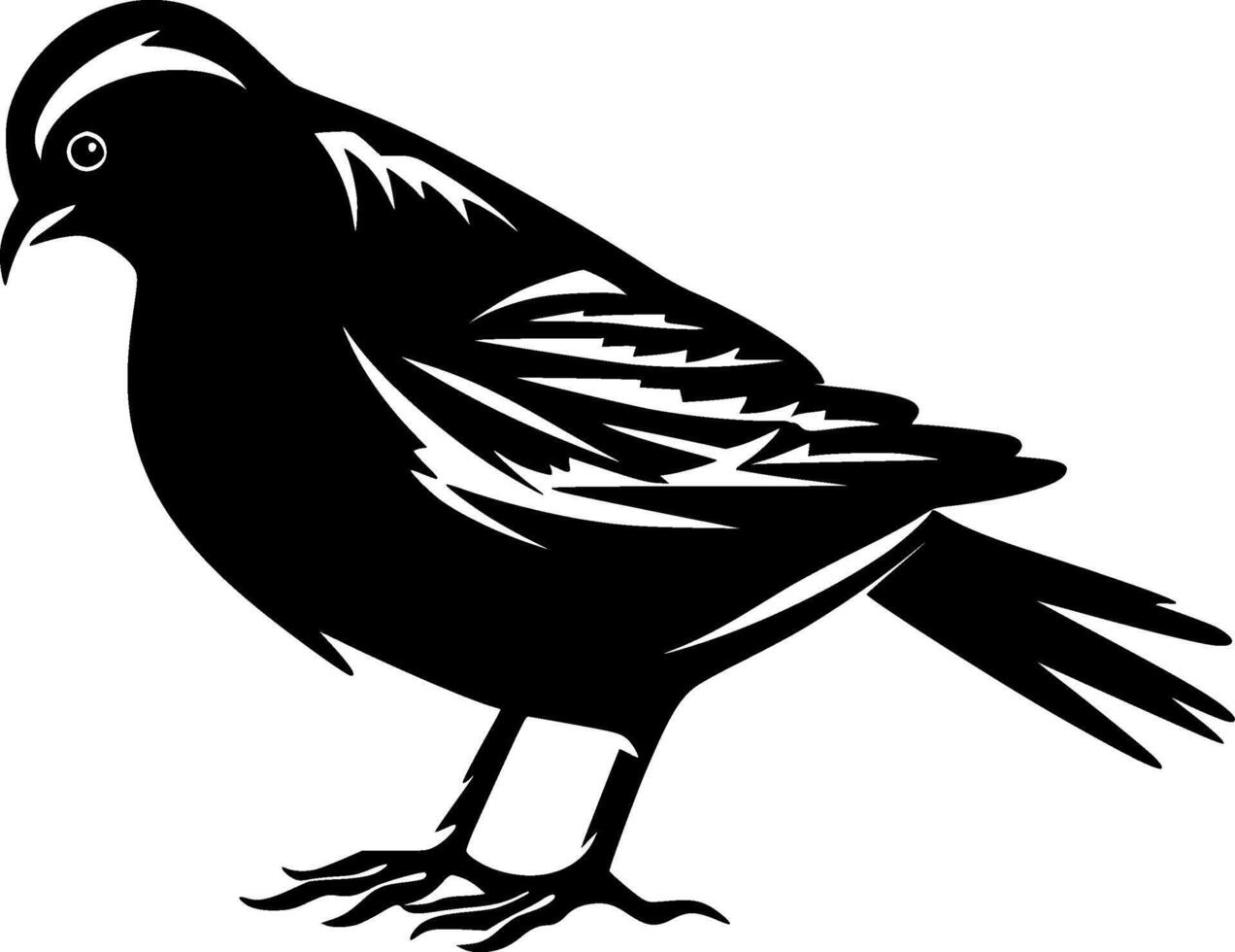 pigeon, minimaliste et Facile silhouette - illustration vecteur