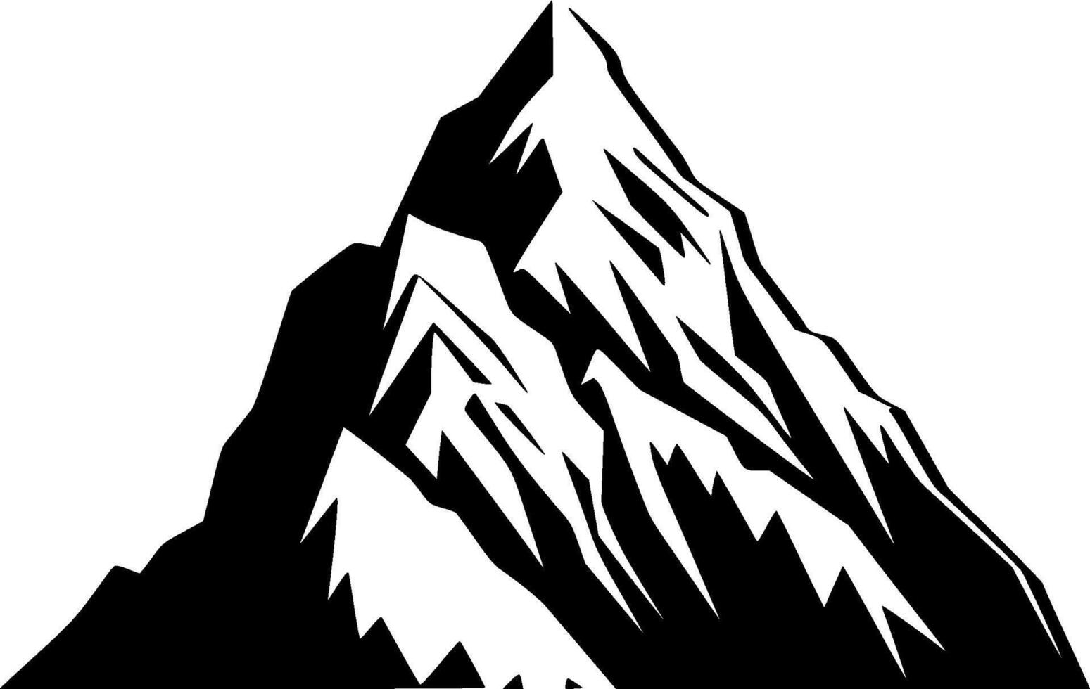 Montagne gamme, noir et blanc illustration vecteur