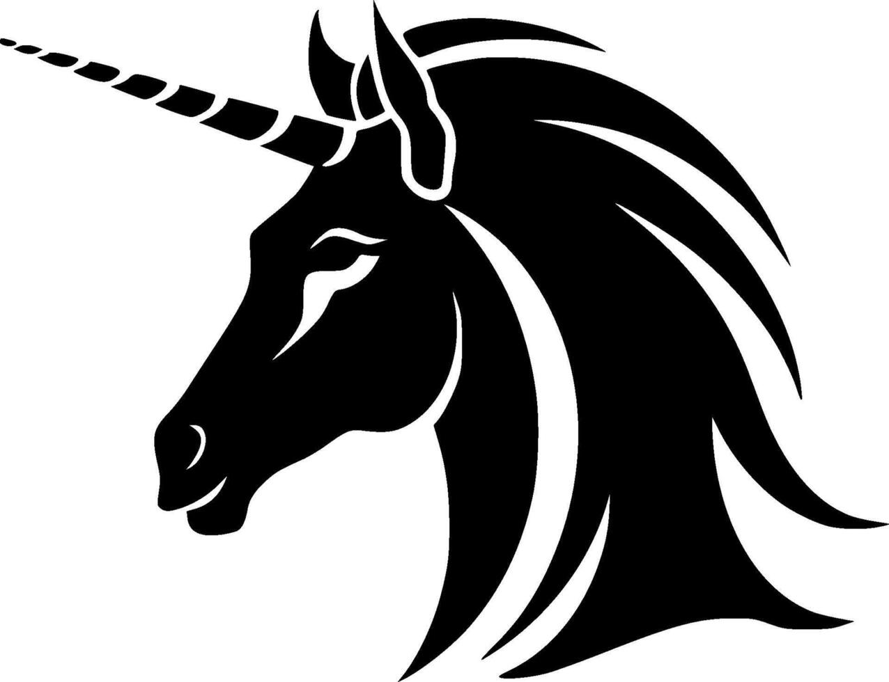 Licorne - minimaliste et plat logo - illustration vecteur