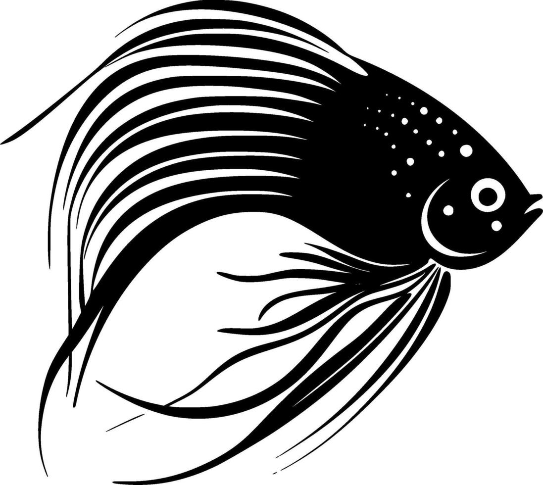 poisson ange - haute qualité logo - illustration idéal pour T-shirt graphique vecteur