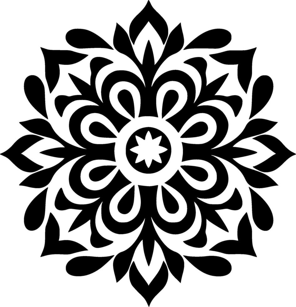 mandala - minimaliste et plat logo - illustration vecteur