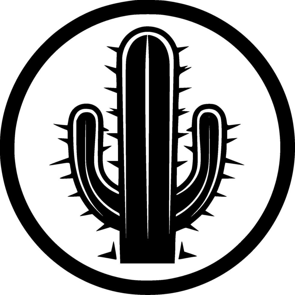 cactus, minimaliste et Facile silhouette - illustration vecteur