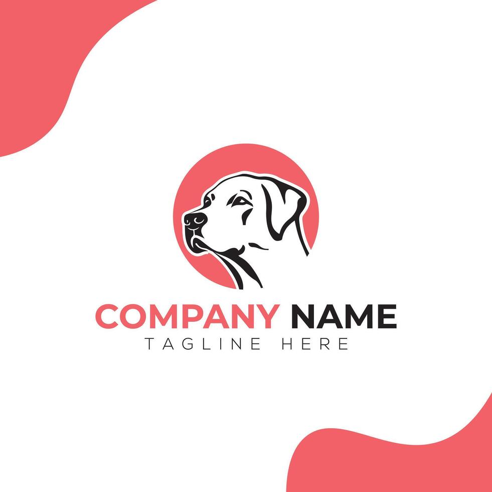 chien minimaliste moderne illustration logo conception vecteur