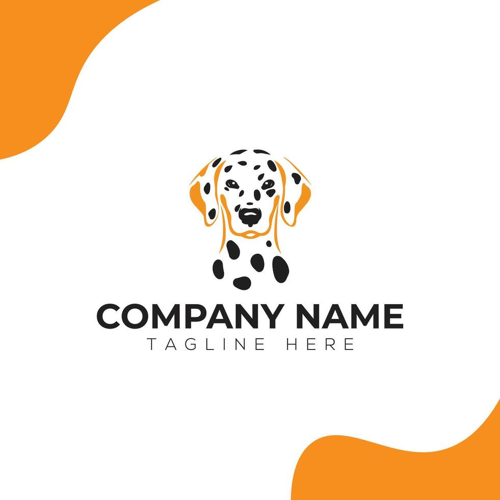 chien minimaliste moderne illustration logo conception vecteur