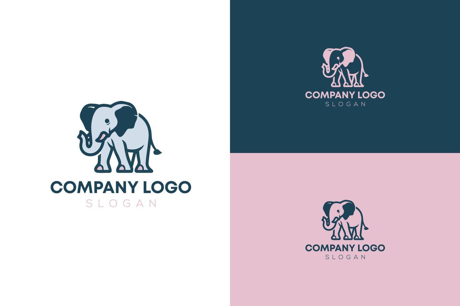 l'éléphant minimaliste moderne illustration logo conception vecteur