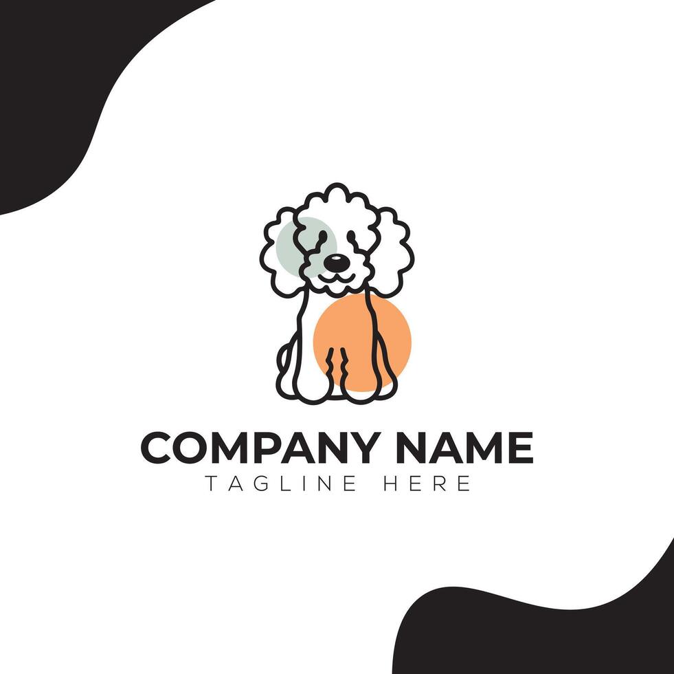 chien minimaliste moderne illustration logo conception vecteur