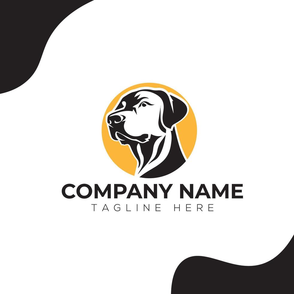 chien minimaliste moderne illustration logo conception vecteur