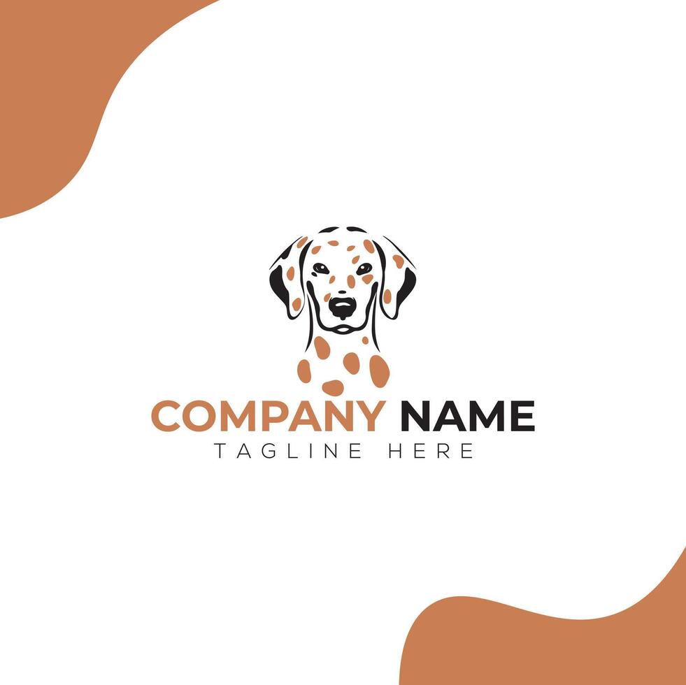 chien minimaliste moderne illustration logo conception vecteur