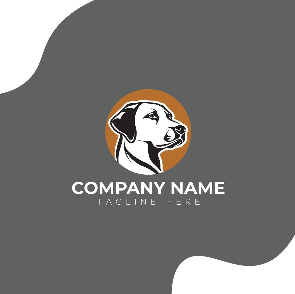 chien minimaliste moderne illustration logo conception vecteur