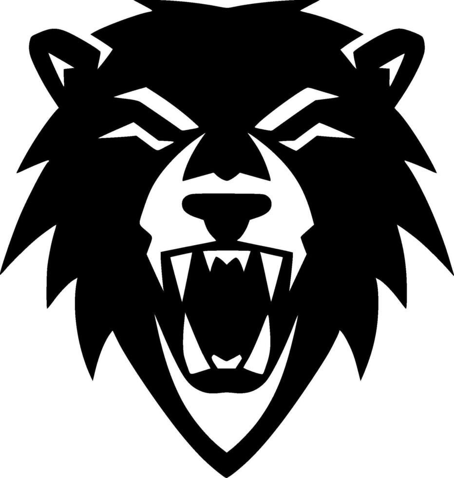 ours - minimaliste et plat logo - illustration vecteur