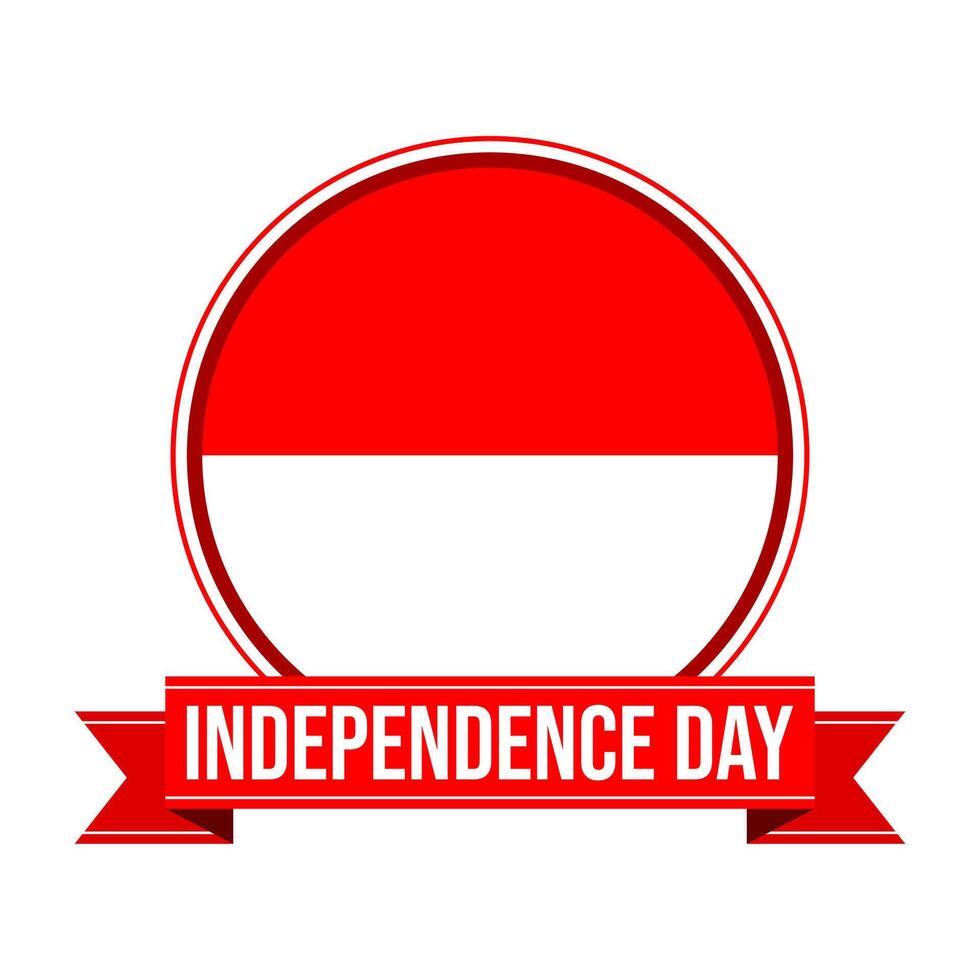 autocollant de la fête de l'indépendance de l'indonésie vecteur