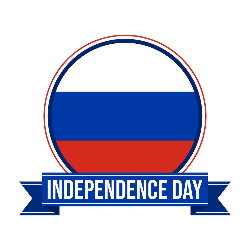 Russie indépendance journée autocollant vecteur