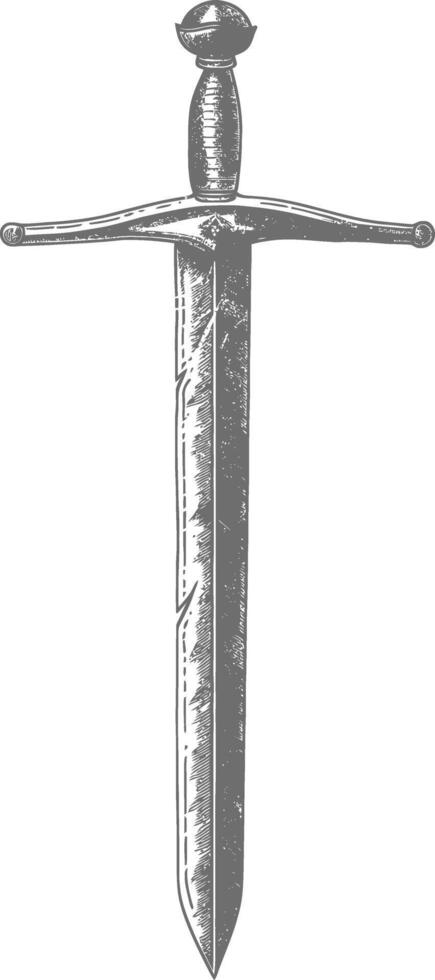 obsolète rouillé épée image en utilisant vieux gravure style vecteur