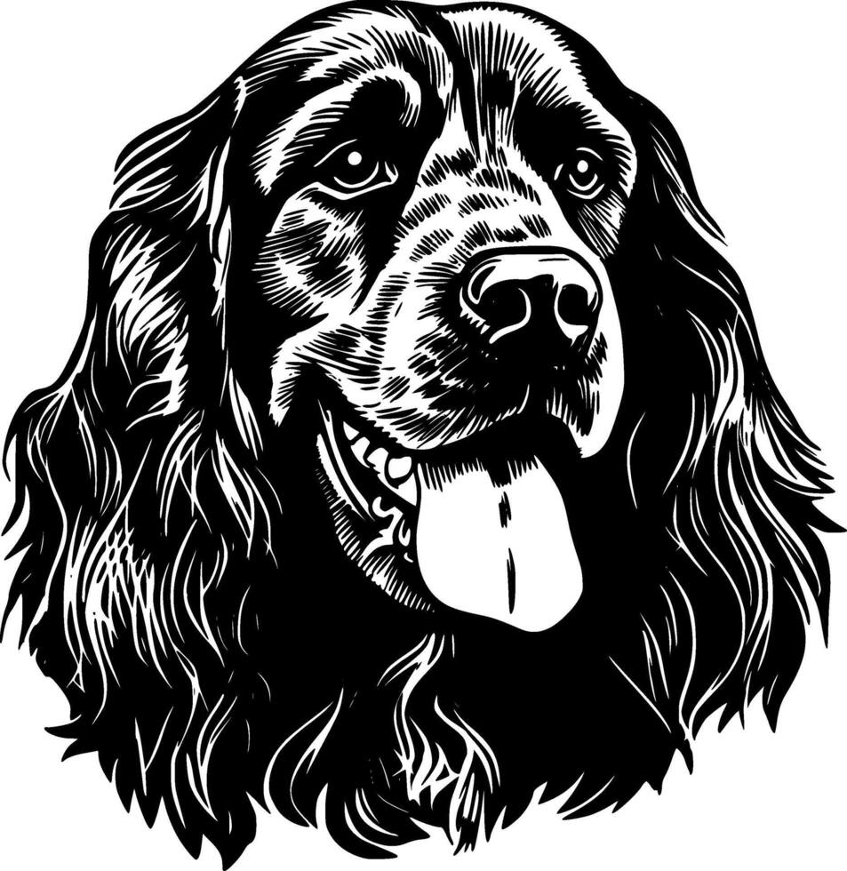 cocker épagneul - haute qualité logo - illustration idéal pour T-shirt graphique vecteur