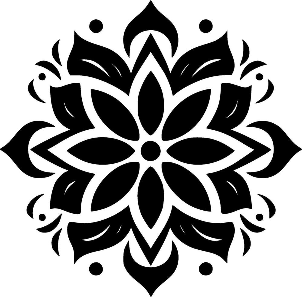 mandala - minimaliste et plat logo - illustration vecteur