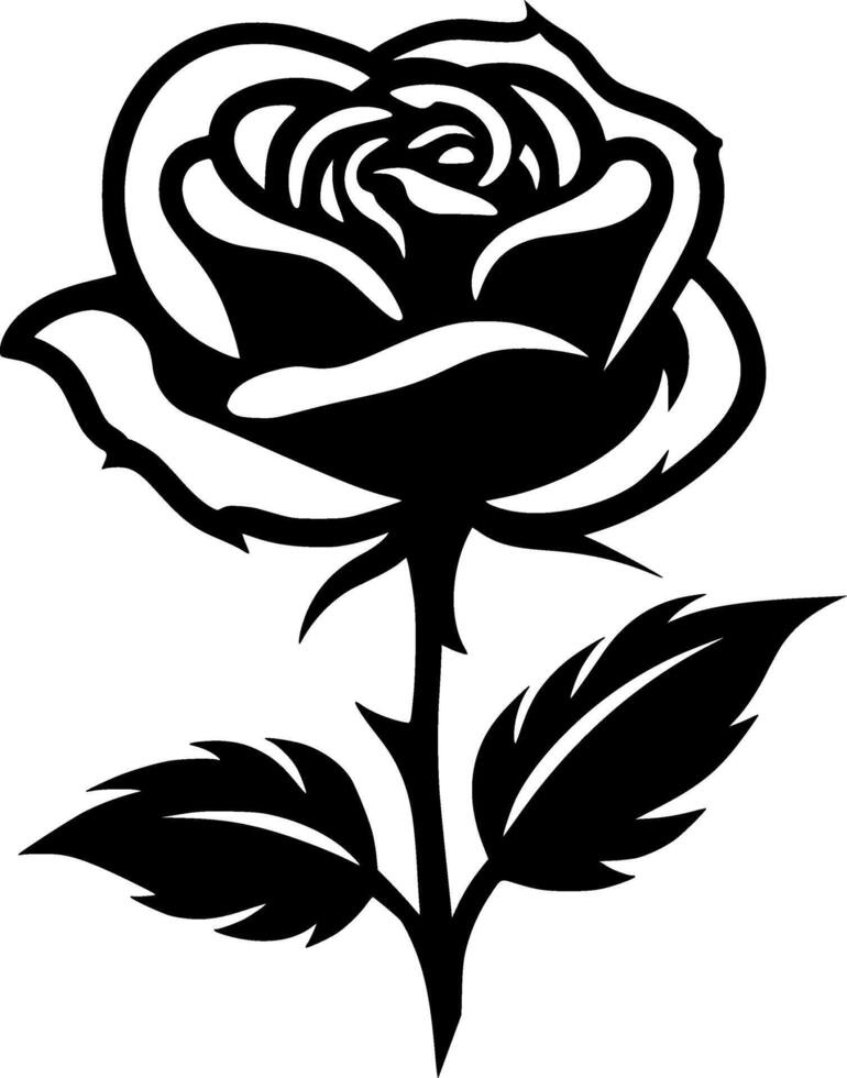 Rose - minimaliste et plat logo - illustration vecteur