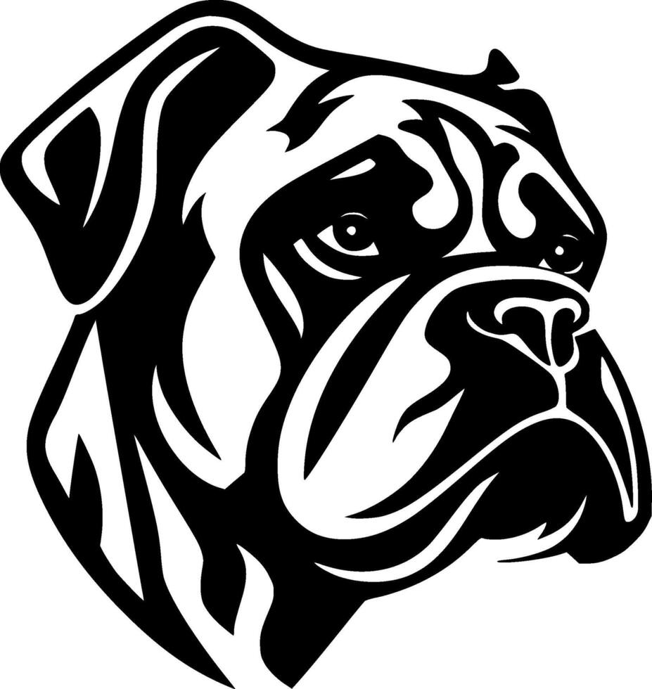 boxeur chien - minimaliste et plat logo - illustration vecteur