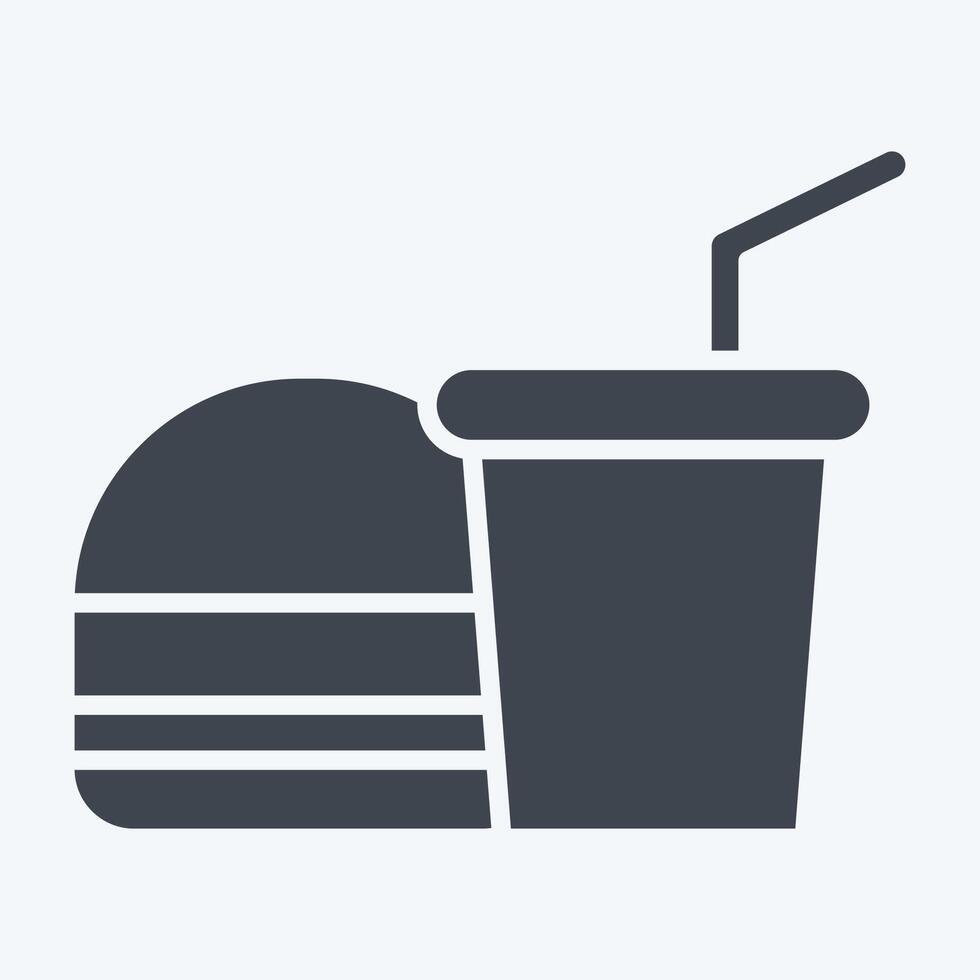 icône nourriture et boire. en relation à Photos et des illustrations symbole. glyphe style. Facile conception illustration vecteur