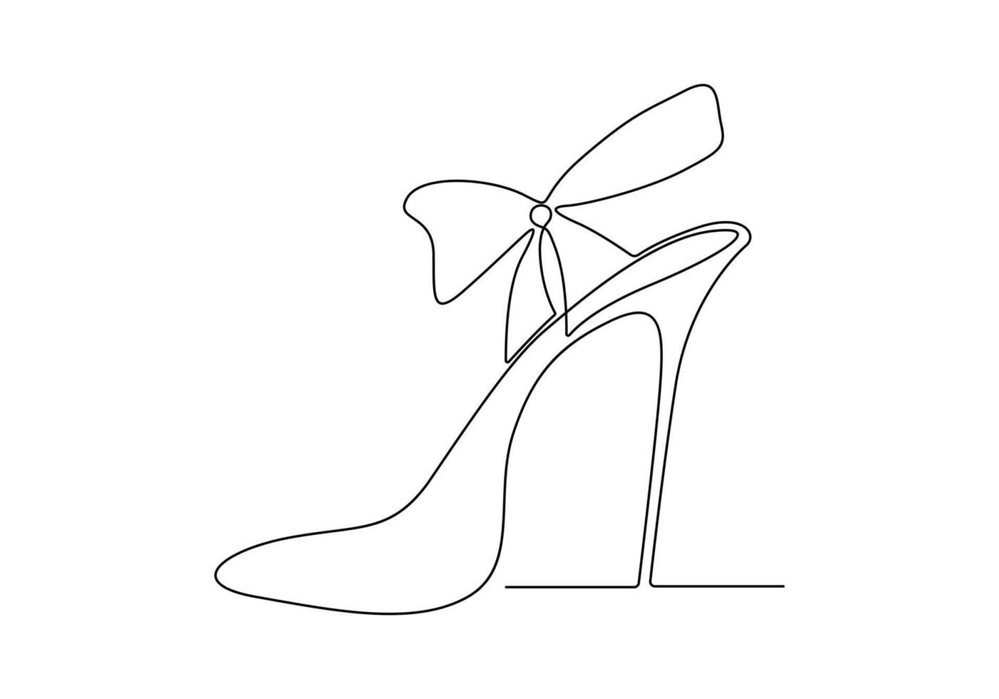 aux femmes des chaussures continu un dessin prime illustration vecteur