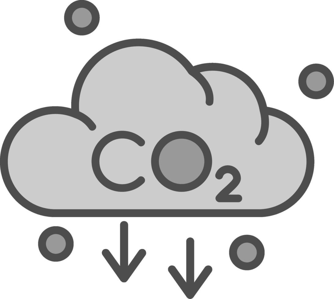 CO2 fillay icône vecteur