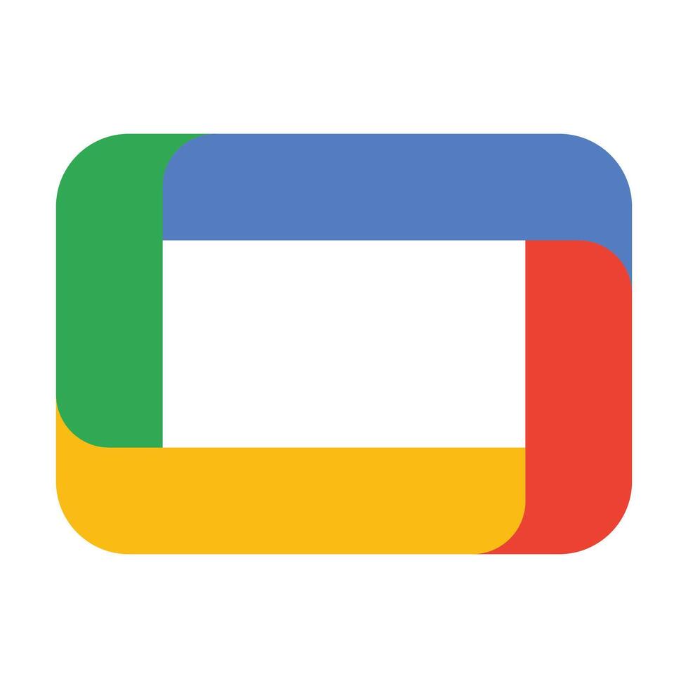 Google la télé vecteur icône dans Couleur style