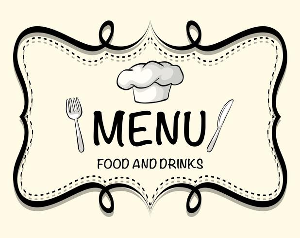 Création de logo du menu du restaurant vecteur